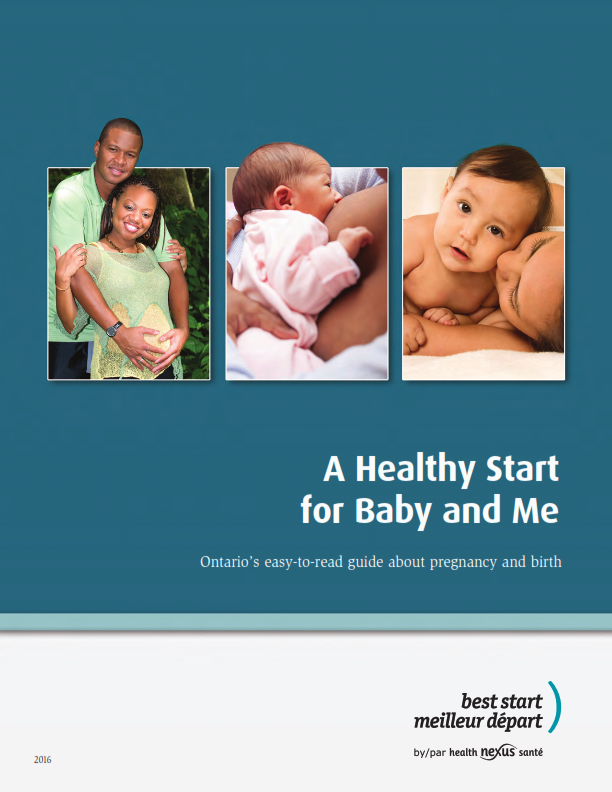 A Healthy Start For Baby And Me : Ontario's Easy-to-read guide about Pregnancy and Birth