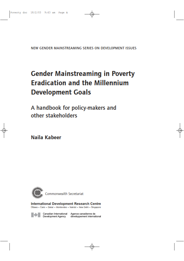 Gender Mainstreaming In Proverty Eradication and The Millenium Development Goals