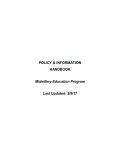 Policy & Information Handbook : Midwifery Education Program