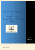 Terms & Condition Of Employment For Register Teachers In Recognised Primary And Post Primary School